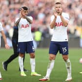 Eric Dier of Tottenham Hotspur applauds the fans following defeat after the Premier League match (Photo by Julian Finney/Getty Images)