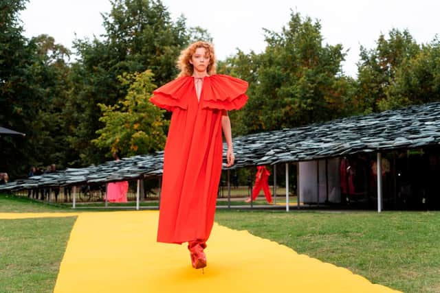 Roksanda models during London Fashion Week. Credit: NIKLAS HALLE’N/AFP via Getty Images