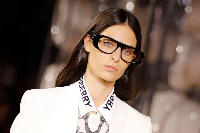 Models present creations during a catwalk show for the Burberry Spring/Summer 2020 collection on the fourth day of London Fashion Week . Credit: TOLGA AKMEN/AFP via Getty Images