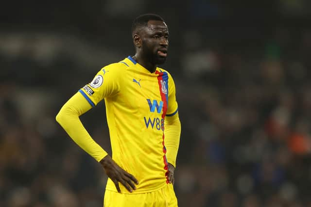 Cheikhou Kouyate of Crystal Palace looks on during the Premier League match  (Photo by Paul Harding/Getty Images)