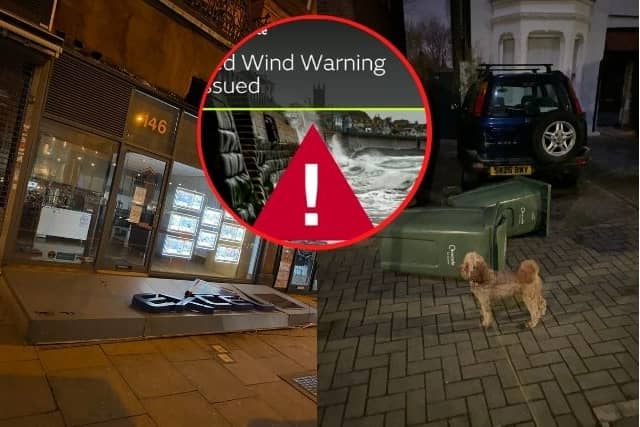 Storm Dudley damage in London. Photo: Twitter/Met Office