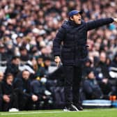 Antonio Conte, Manager of Tottenham Hotspur gives their side instructions from the sideline  (Photo by Ryan Pierse/Getty Images)