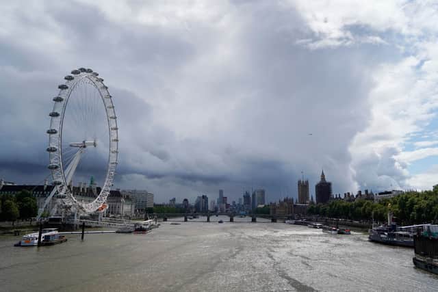 The London Eye has been closed due to Storm Eunice. Photo: Getty