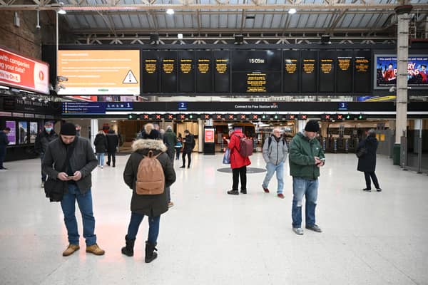 Rail companies have warned Londoners not to travel by train on Monday due to strong winds brought on by Storm Franklin. Photo: Getty 
