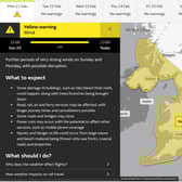 The Met Office has issued a yellow weather warning. Photo: Met Office