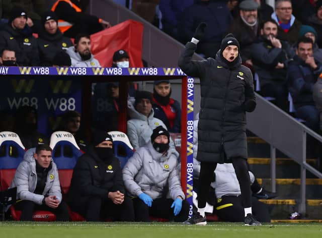  Thomas Tuchel, Manager of Chelsea reacts during the Premier League match (Photo by Ryan Pierse/Getty Images)