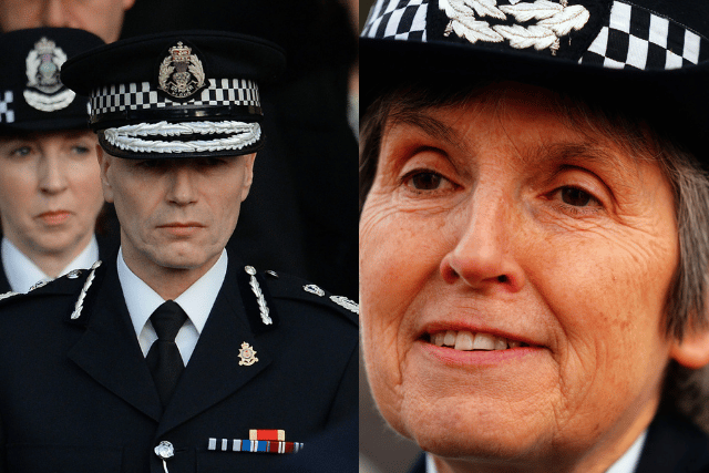 Sir Stephen House (left) defended Dame Cressida. Photo: Getty