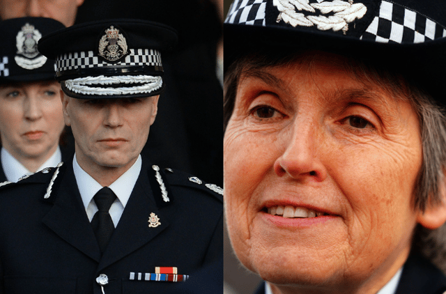 Sir Stephen House (left) defended Dame Cressida. Photo: Getty