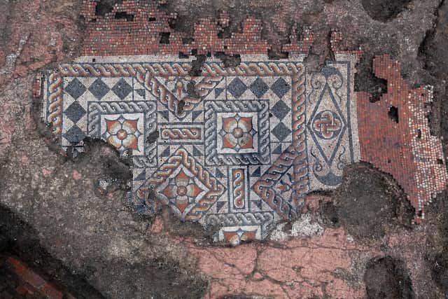 The largest area of Roman mosaic found in London for over 50 years. 