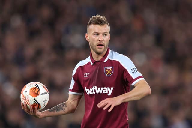Andriy Yarmolenko playing for West Ham. Credit: Alex Pantling/Getty Images