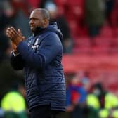  Patrick Vieira, Manager of Crystal Palace applauds fans after their sides draw (Photo by Christopher Lee/Getty Images)
