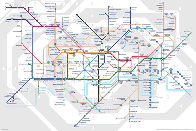 The Tube map. Every line will be hit by strikes tomorrow apart from the DLR, London Overground and TfL Rail. Credit: TfL