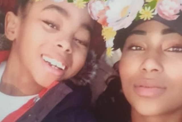 Sasha Johnson and her 11-year-old son Cavali. Photo: Supplied via Met Police