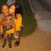 Sasha Johnson and her seven-year-old son Mykell. Photo: Supplied via Met Police