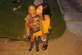 Sasha Johnson and her seven-year-old son Mykell. Photo: Supplied via Met Police