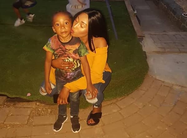 Sasha Johnson and her seven-year-old son Mykell. Photo: Supplied via Met Police