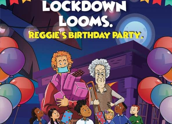 The picture book covers topics such as masks, social distancing, home schooling, vaccinations, bereavements, chaotic supermarket scenes and food shortages. Credit: Supplied
