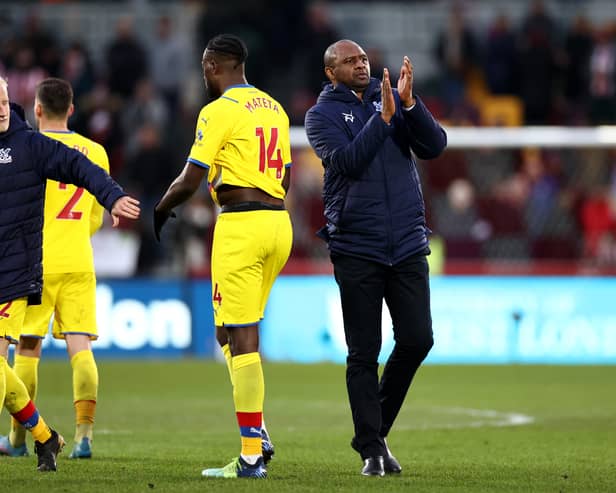 Patrick Vieira, Manager of Crystal Palace applauds fans after their sides draw (Photo by Ryan Pierse/Getty Images)