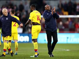 Patrick Vieira, Manager of Crystal Palace applauds fans after their sides draw (Photo by Ryan Pierse/Getty Images)