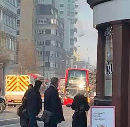 Fire in Aldgate. Photo: London Fire Brigade