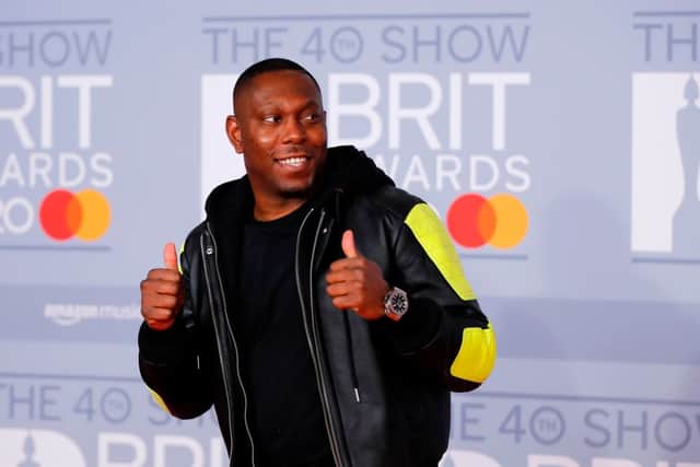 Dizzee Rascal poses on the red carpet on arrival for the BRIT Awards 2020. Credit: TOLGA AKMEN/AFP via Getty Images