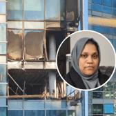 Residents of the Relay Building have told how they do not feel safe without fire alarms. Pictured, inset, is Rana Uddin. Photo: Gabriel Petrovici/inset, LondonWorld