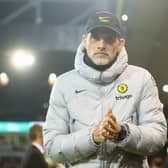 Thomas Tuchel, Manager of Chelsea looks on during the Premier League match (Photo by Julian Finney/Getty Images)