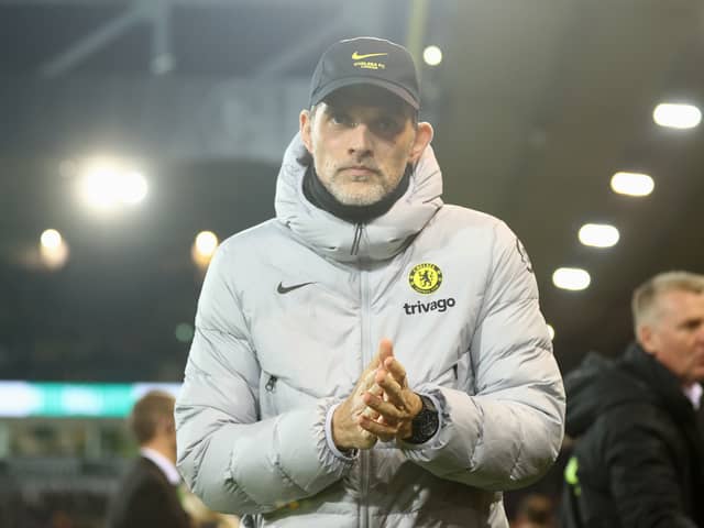 Thomas Tuchel, Manager of Chelsea looks on during the Premier League match (Photo by Julian Finney/Getty Images)