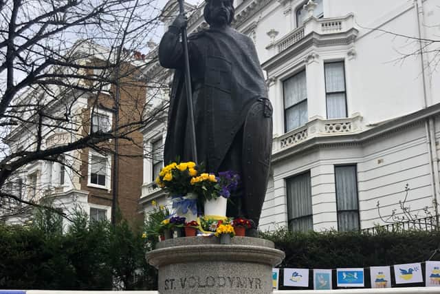 The statue of St Volodymyr in Holland Park. Photo: LondonWorld