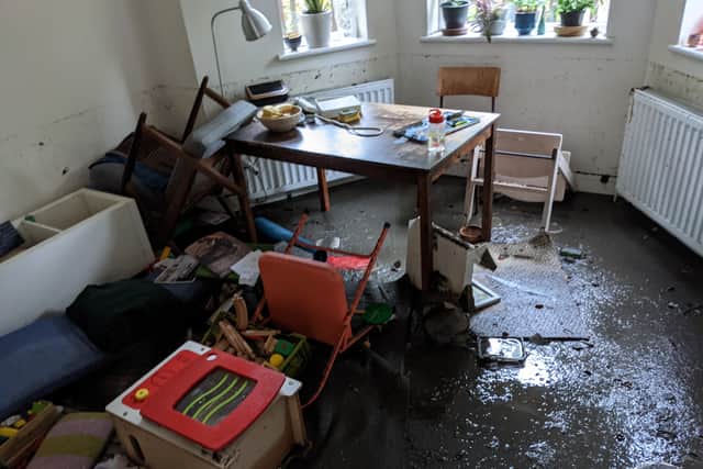 David Benque’s home flooded with sewage. Photo: David Benque/Twitter