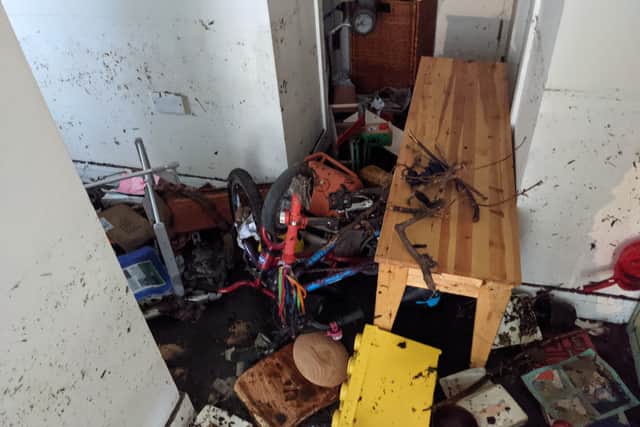 David’s damaged home. Photo: David Benque/Twitter