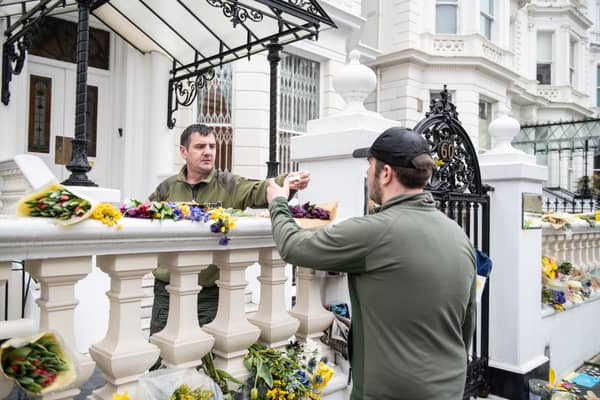 Douglas Lamboune, 25, from west London, has little military experience, but has volunteered to fight against Russia. Credit: SWNS