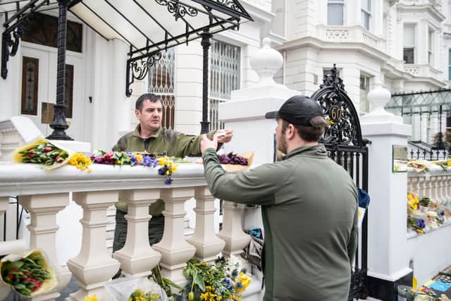 Douglas Lamboune, 25, from west London, has little military experience, but has volunteered to fight against Russia. Credit: SWNS