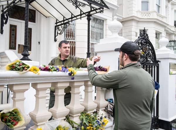 Douglas Lamboune, 25, from west London, has little military experience, but has volunteered to fight against Russia. Credit: SWNS