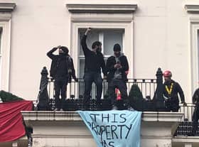 The protesters were arrested by the Met Police. Photo: LondonWorld