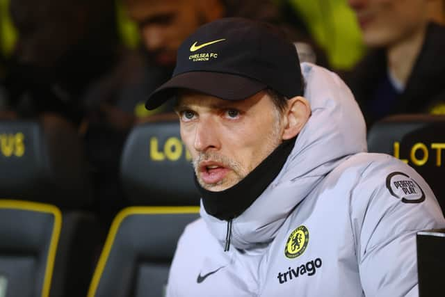 Thomas Tuchel, Manager of Chelsea looks on prior to the Premier League match (Photo by Julian Finney/Getty Images)