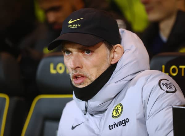 Thomas Tuchel, Manager of Chelsea looks on prior to the Premier League match (Photo by Julian Finney/Getty Images)