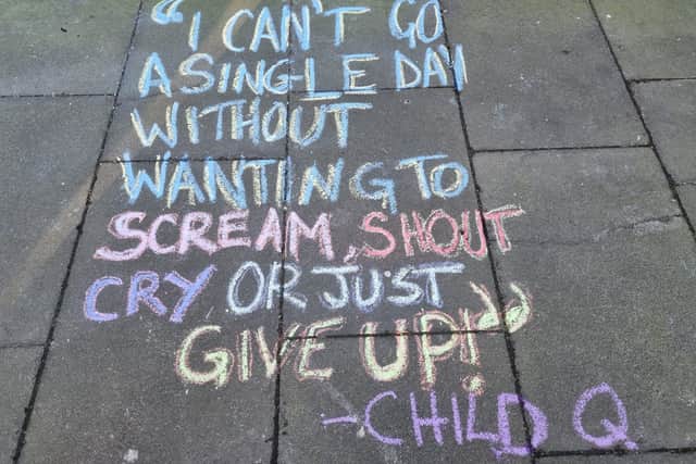 Child Q protest. Credit: LW