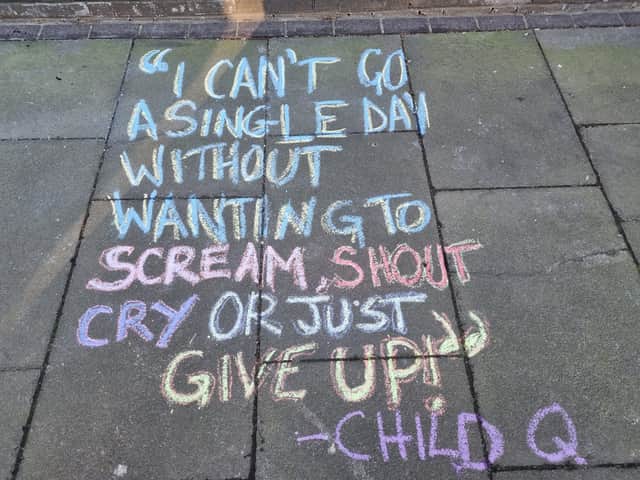 Child Q protest. Credit: LW