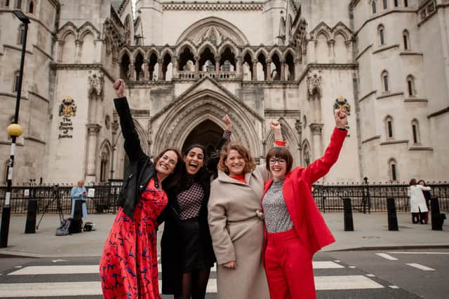 Reclaim These Streets celebrating at the High Court. Credit: Jamie Klingler