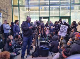 The Child Q protest in Hackney. Photo: LW