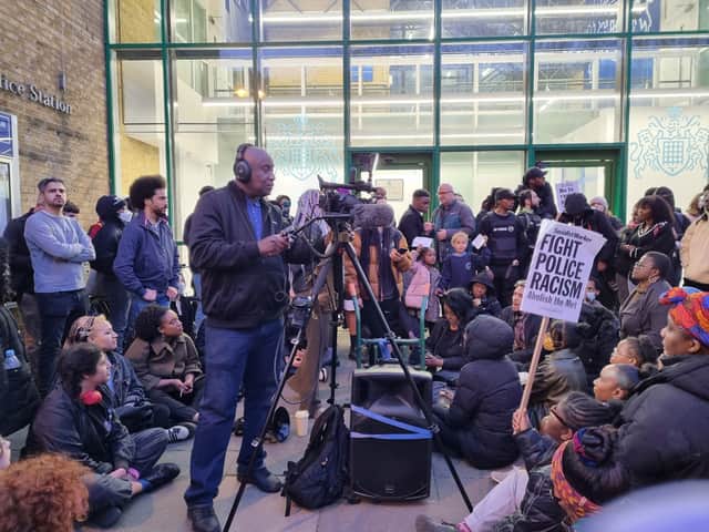The Child Q protest in Hackney. Photo: LW