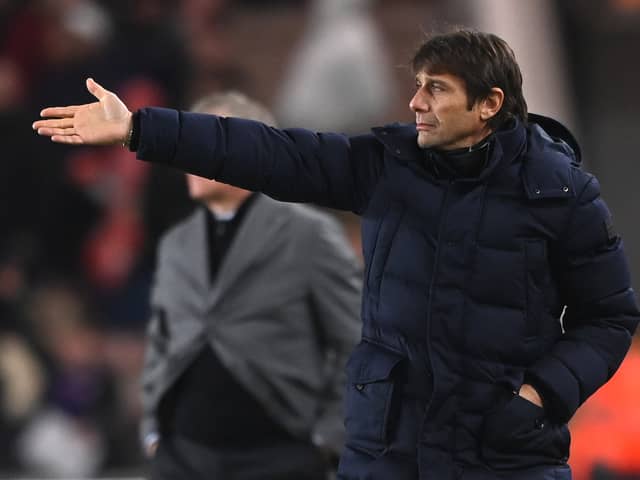 Spurs Head Coach Antonio Conte reacts on the touchline during the Emirates FA Cup Fifth Round (Photo by Stu Forster/Getty Images)