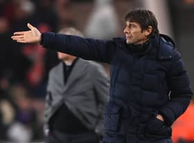 Spurs Head Coach Antonio Conte reacts on the touchline during the Emirates FA Cup Fifth Round (Photo by Stu Forster/Getty Images)