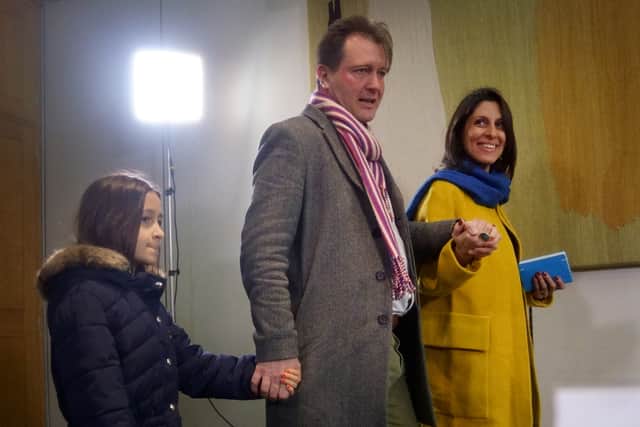 Nazanin Zaghari-Ratcliffe with her husband Richard and daughter Gabriella