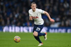  Oliver Skipp of Tottenham Hotspur in action during the Premier League match (Photo by Mike Hewitt/Getty Images)