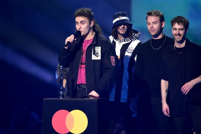 Sam Fender receives the award for Best Alternative/Rock Act during The BRIT Awards 2022 at The O2 Arena 