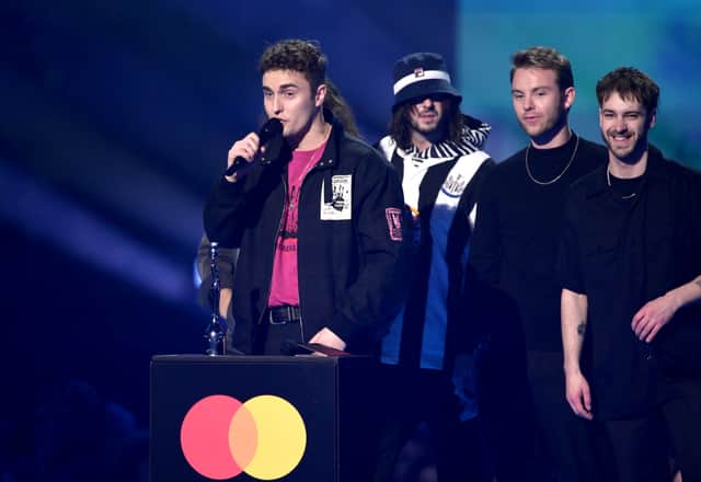 Sam Fender receives the award for Best Alternative/Rock Act during The BRIT Awards 2022 at The O2 Arena 