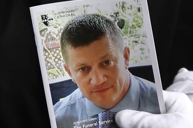The funeral order of service for PC Keith Palmer. Photo: Getty