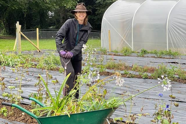 Amanda at Floriston Flower Farm. Credit: Floriston Flower Farm